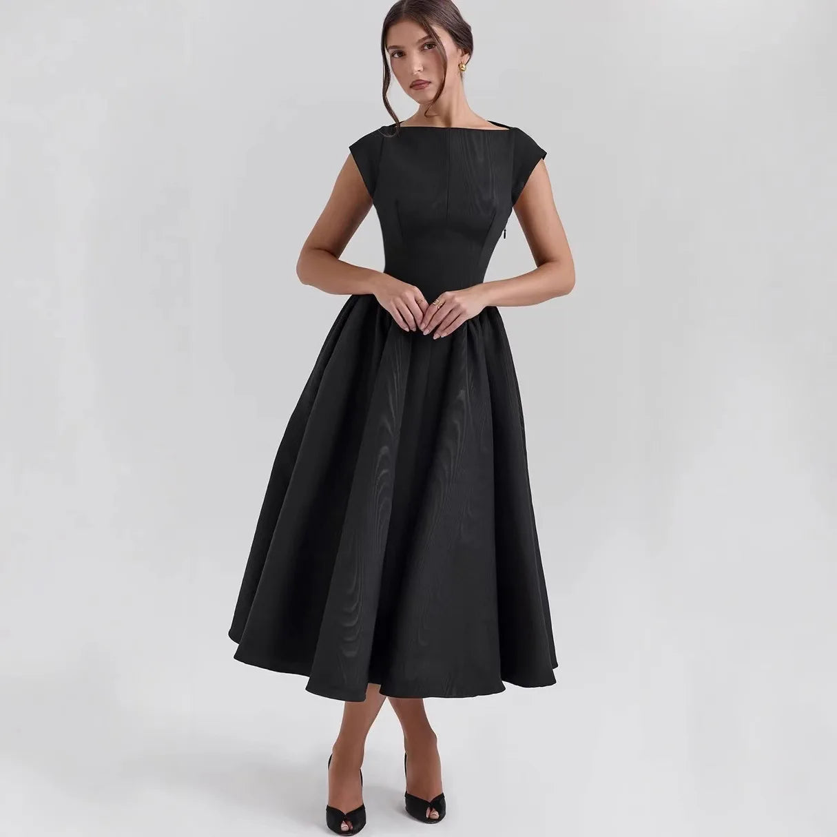 Genevieve Pleated Midi Dress