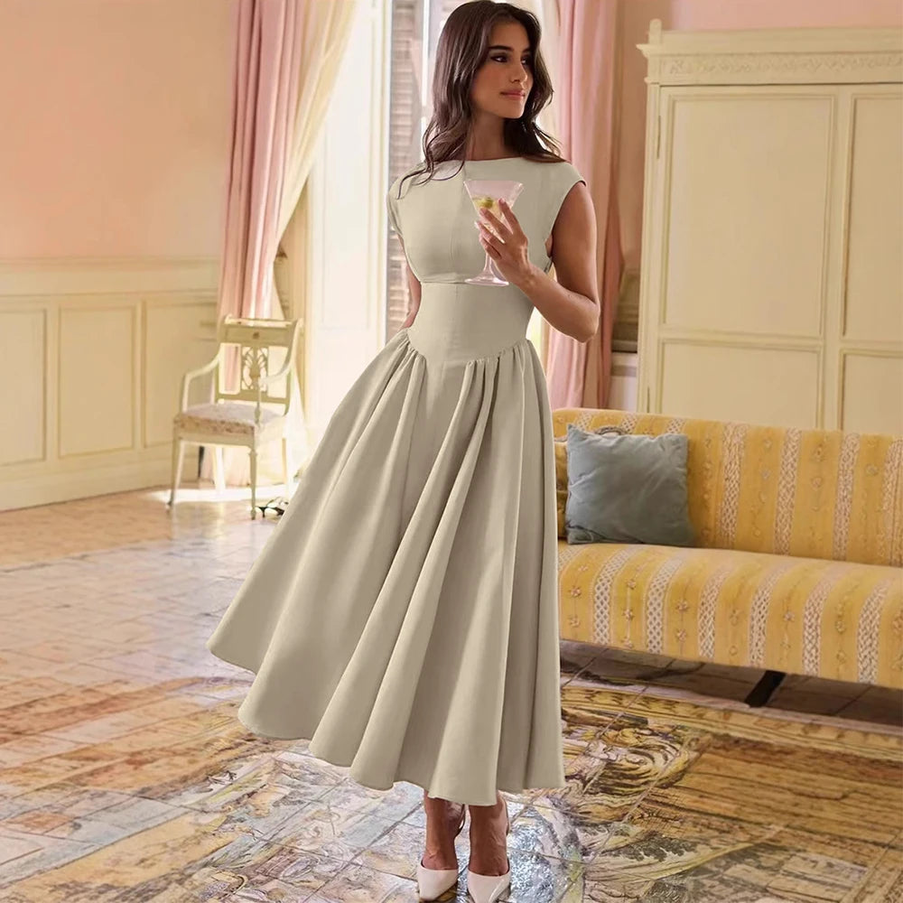 Genevieve Pleated Midi Dress