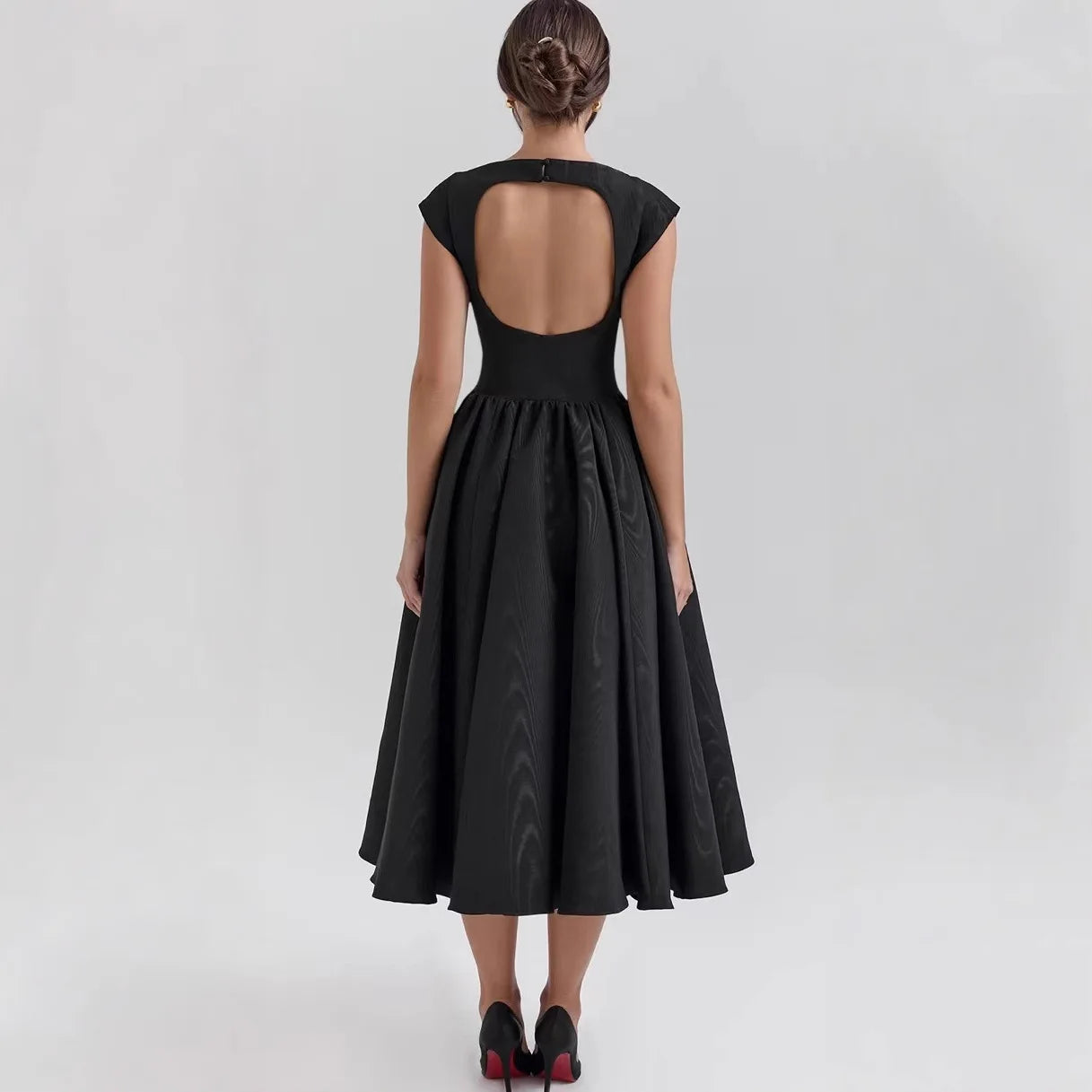 Genevieve Pleated Midi Dress